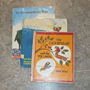 (J40) 3 Kids Book Set - Orange, Blue, Red Covers